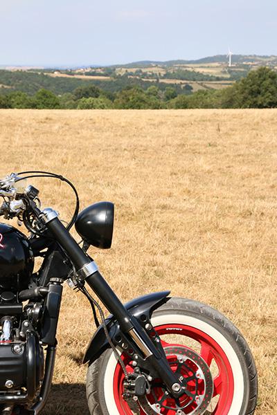 Gardes-boue "bobber" pour custom Honda F6C Valkyrie : détails