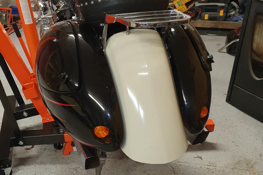 Gardes-boue arrière "lisse" pour custom Honda F6C Valkyrie : arrière