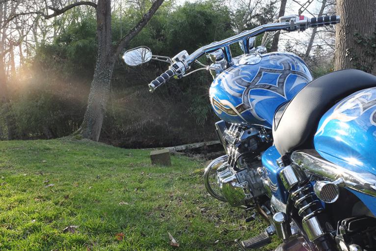 Réservoirs d'essence "Dragon" pour custom Honda F6C Valkyrie : arrière